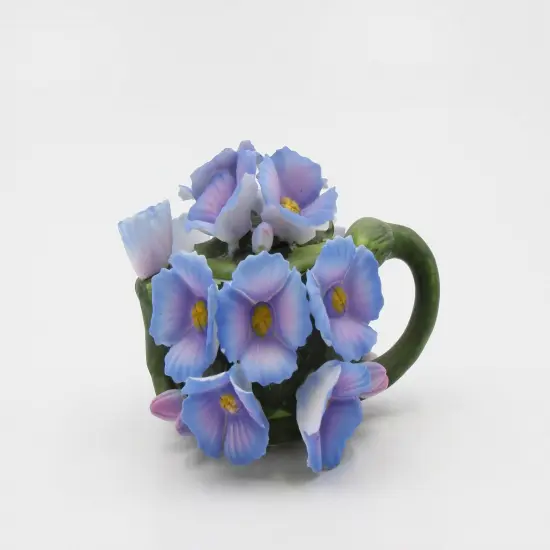 Ceramic Hydrangea Flower Teapot Figurine, Home D&eacute;cor, Gift for Her, Gift for Mom, Nature Lover Gift {2}