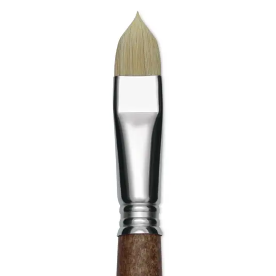 Escoda Futura Synthetic Bristle Brush - Series 5410, Short Filbert, Size 16, Long Handle {1}