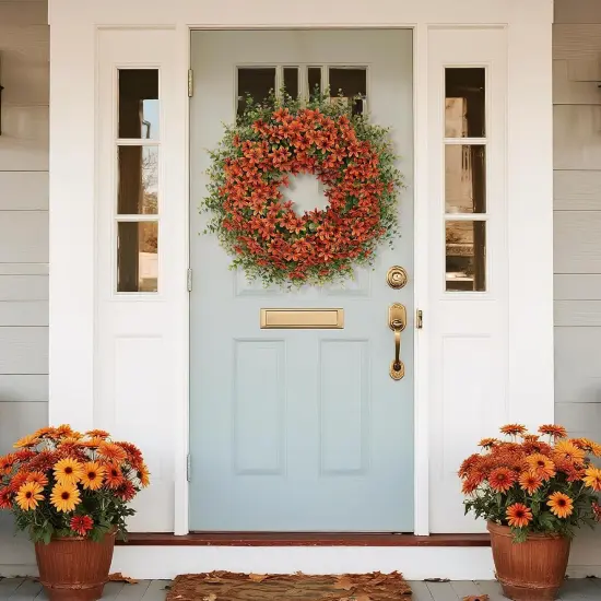 26" Large Artificial Fall Wreath {2}