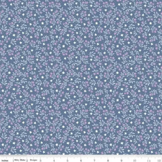 Jasmine Stars in Denim (c16305-denim) | Twinkle Little Star | Natalia Juan Abello | Riley Blake {1}