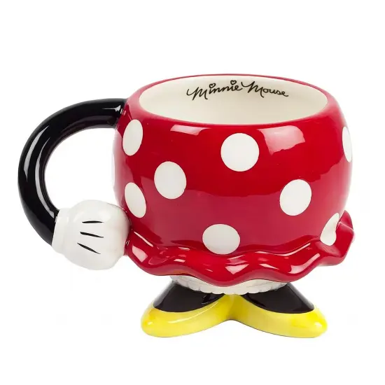 Disney Minnie Mouse Red Rock the Dots Molded Mug with Arm {1}