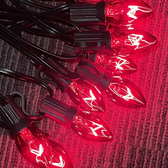 5 Pack C7 Halloween Black Replacement Bulbs {3}