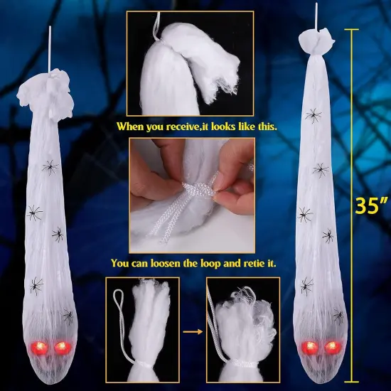 2 PCS Hanging Skull with Light up Eyes {4}