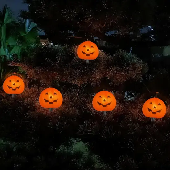 4PCS Halloween Pumpkin Pathway Lights {2}