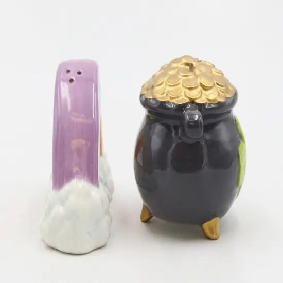 Ceramic Pot of Gold and Rainbow Salt and Pepper Shakers, Home Décor, Gift for Her or Mom, Kitchen Décor, Irish Saint Patrick’s Day Décor {5}