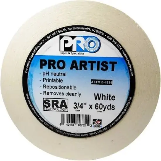 Pro Artist Tape 3/4"X60yd-White {1}