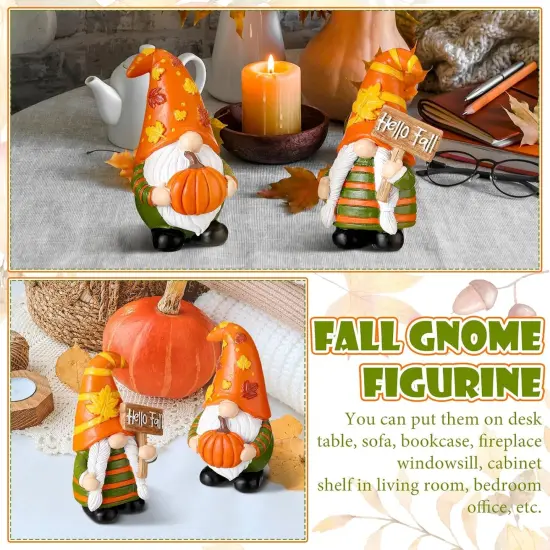 2 Pieces Fall Gnome Decor {4}