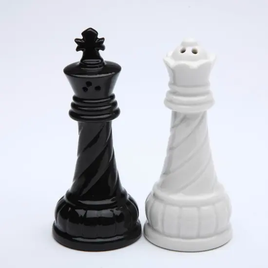 Ceramic King And Queen Chess Pieces Salt And Pepper Shakers, Home Décor, Gift for Him, Gift for Dad, Kitchen Décor, Game Room Decor {3}