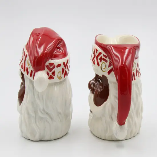 Ceramic African American Santa Sugar And Creamer Set, Home D&eacute;cor, Gift for Her, Gift for Mom, Kitchen D&eacute;cor, Christmas D&eacute;cor {4}