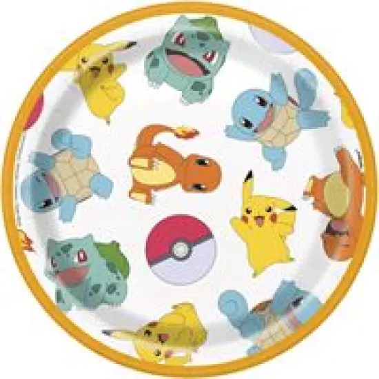 Pok&eacute;mon Round 7" Dessert Plates 8ct {1}