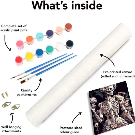Skeleton Paint by Numbers Kit for Adults {2}