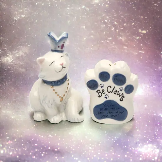 You Are Perfect Just The Way You Are Ceramic Cat Salt & Pepper, Home D&eacute;cor, Gift for Her, Him, Kitchen D&eacute;cor, Cat Lovers Gift, Pet Loss Gift {2}