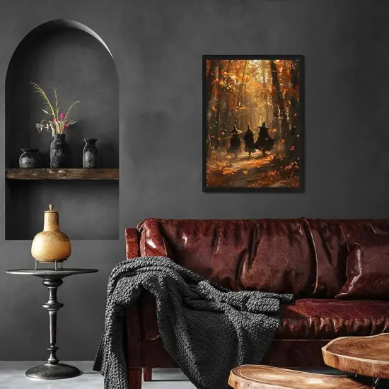 Framed Halloween Witch Canvas {5}