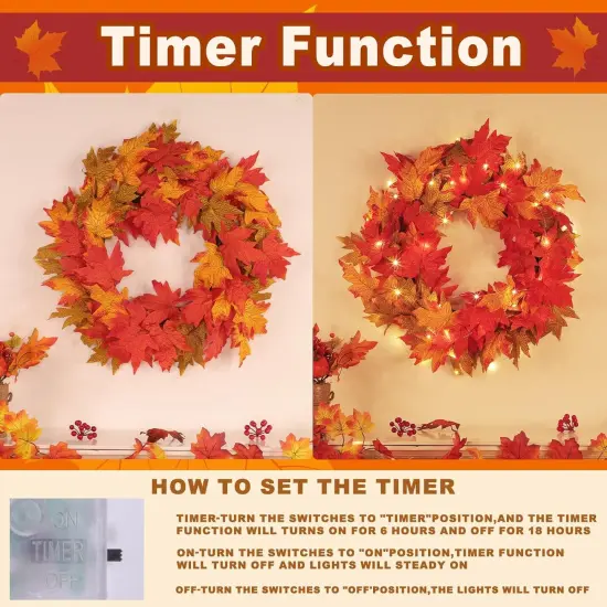 26 Inch Large Foldable Fall Wreaths {5}