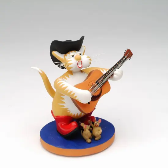 Country Singer Cat Figurine, Home D&eacute;cor, Gift for Her, Gift for Mom, Kitchen D&eacute;cor, Cat Lovers Gift, Pet Loss Gift {3}