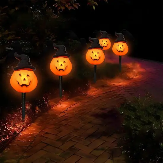 4 Pack Pumpkin Hat - Outdoor String Light {4}