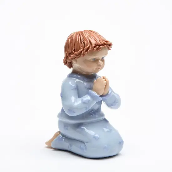 Ceramic Praying Boy Figurine, Religious D&eacute;cor, Religious Gift, Church D&eacute;cor, Church Gift, Baptism Gift {3}