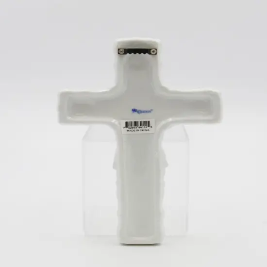 Ceramic Cross with Praying Girl Wall Decor, Religious Décor, Religious Gift, Church Décor, Baptism Gift {3}