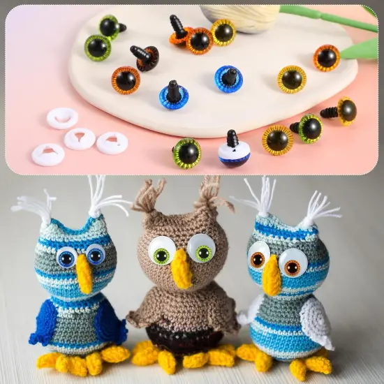 Colored Crochet Eyes with Washers Safety Eyes {3}