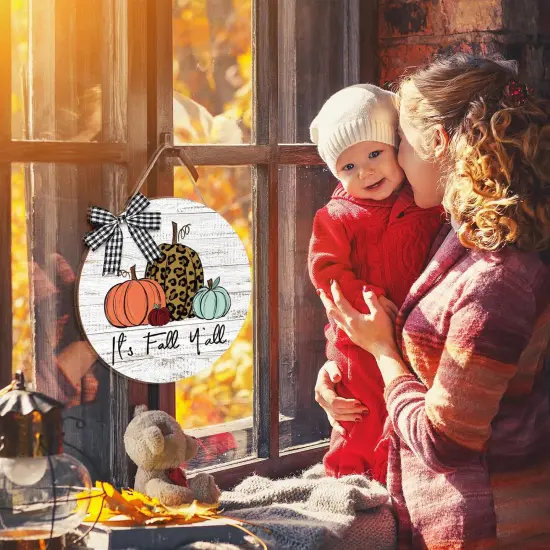 Fall Pumpkin Wooden Door {4}