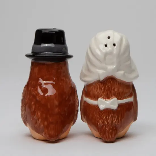 Ceramic Pilgrim Owl Salt And Pepper Shakers, , Home D&eacute;cor, Gift for Her, Gift for Mom, Kitchen D&eacute;cor, Fall D&eacute;cor, Thanksgiving D&eacute;cor {3}