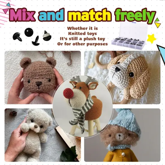 420Pcs Safety Eyes Kit with Auxiliary Tool (5-15mm Sizes) {3}