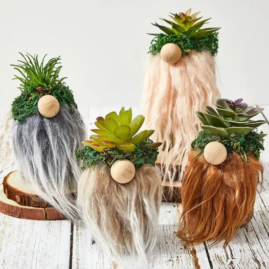 4 Pcs Mini Gnomes Planter {1}