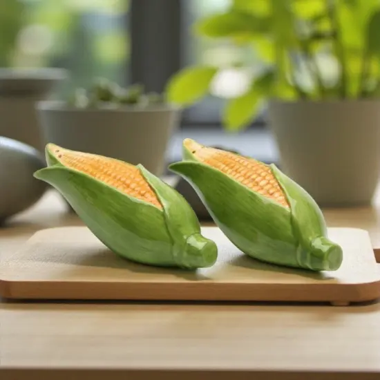 Hand Painted Ceramic Corn Salt & Pepper Shakers, Home Décor, Gift for Her, Gift for Mom, Kitchen Décor, Farmhouse Décor {2}
