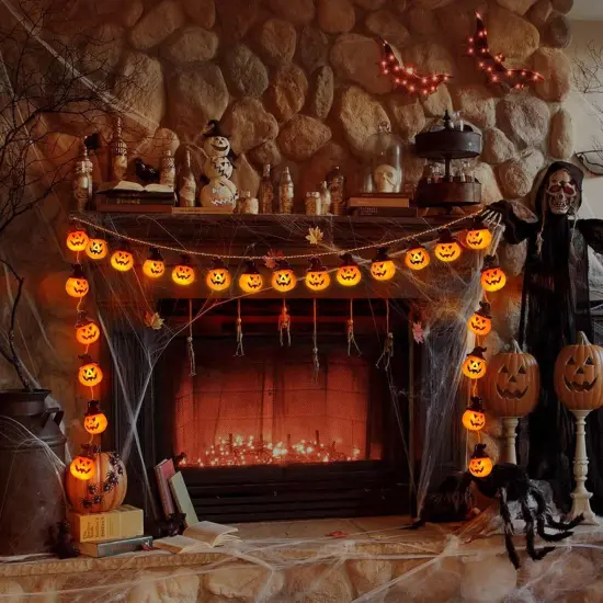 Battery Operated Pumpkin String Lights {3}