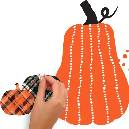 Decorative Pumpkins Peel and Stick Wall Decal {3}