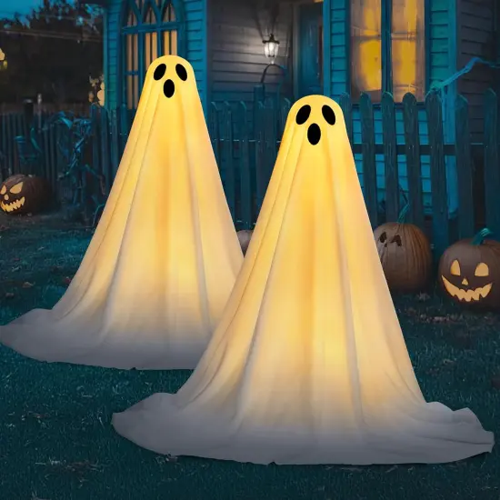 47'' Halloween Decorations Outdoor Light Up Ghost {4}