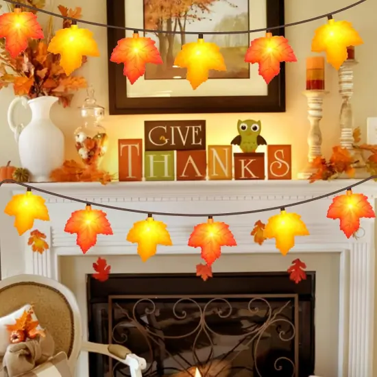 8.5 FT 3D Maple Leaf Lights 10 LED {2}