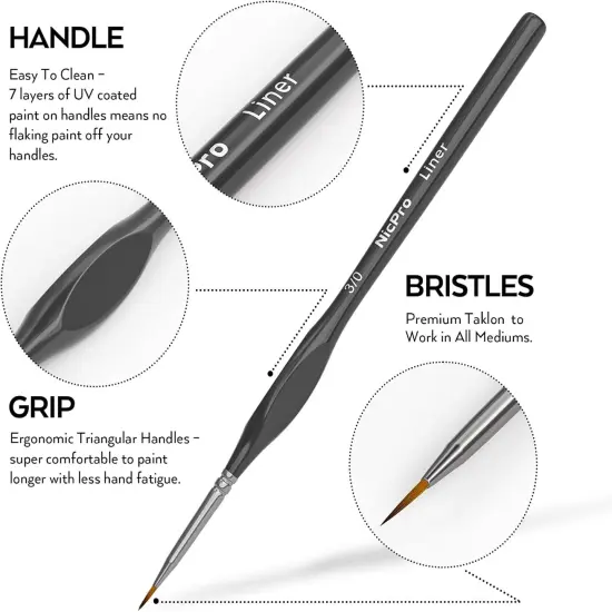 15 PCS Micro Fine Detail Paint Brush Set {2}