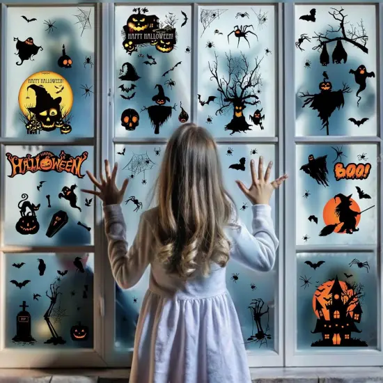 9 Sheets of Pumpkin Head Halloween Decals {4}