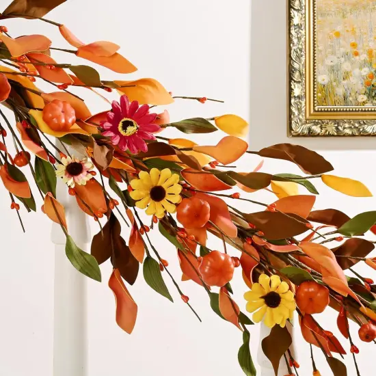 Fall Garland with Lights 6FT {2}