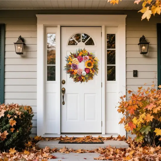 24 Inch Fall Wreath {4}