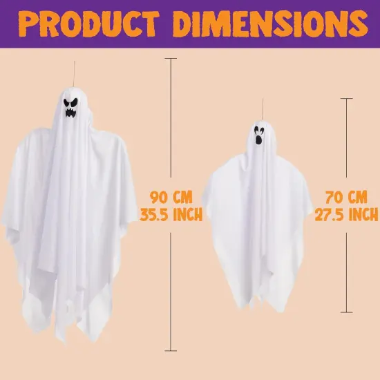 3 Pack Halloween Hanging Ghosts Decorations {4}