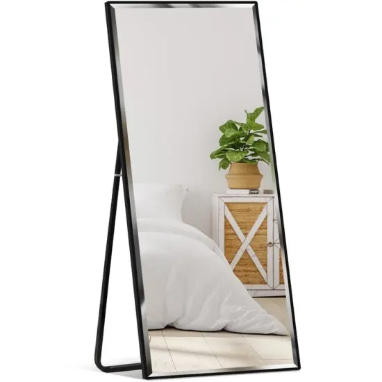 Large Full Length Leaning Wall or Hanging Mirror Gold {6}