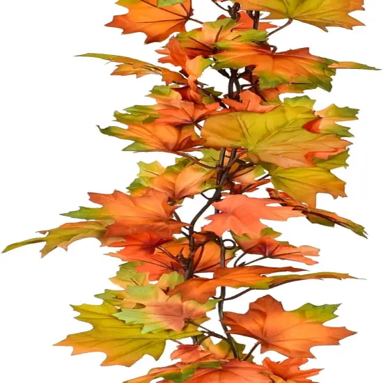 2 Pack Fall Maple Leaf Garland, 6.5Ft/Piece Hanging Vine Artificial {5}