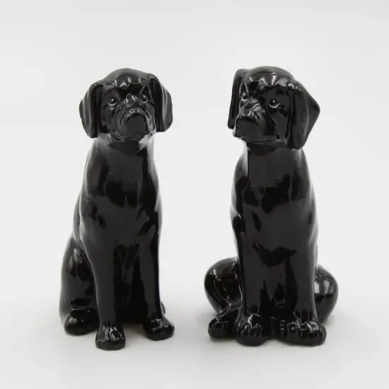 Ceramic Black Labrador Salt And Pepper Shakers, Home D&eacute;cor, Gift for Her, Gift for Mom, Kitchen D&eacute;cor, Gift for Dog Lover {3}