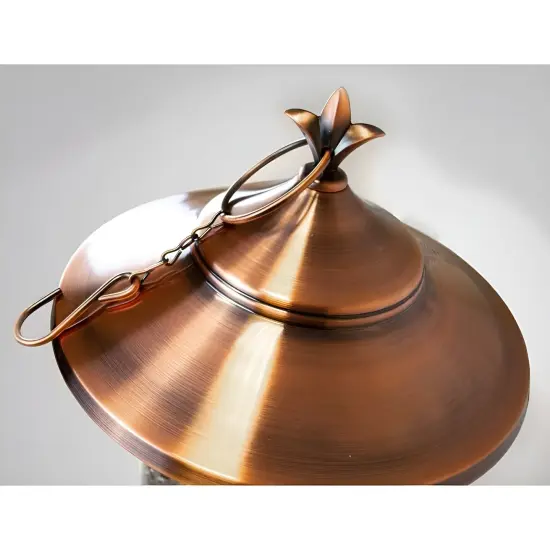 Copper Metal Port Wild Bird Feeder 10lbs Capacity with Perches {3}