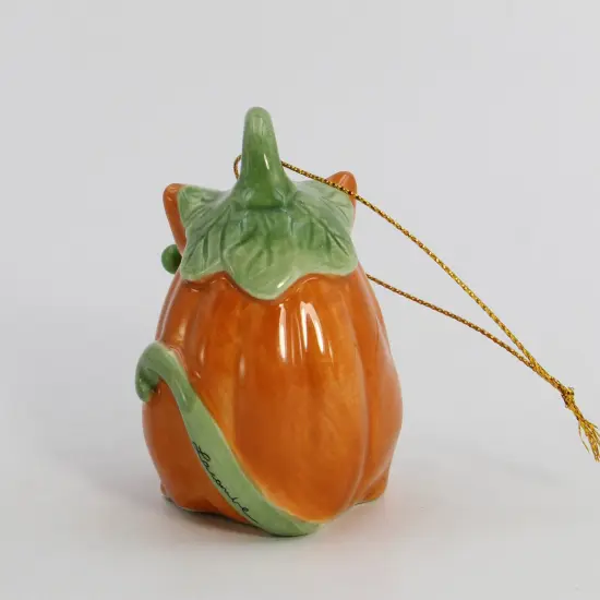 Ceramic Halloween Whisker Cat - Pumpkin Ornament, Home D&eacute;cor, Gift for Her, Gift for Mom, Kitchen D&eacute;cor, Fall D&eacute;cor, Halloween D&eacute;cor {3}