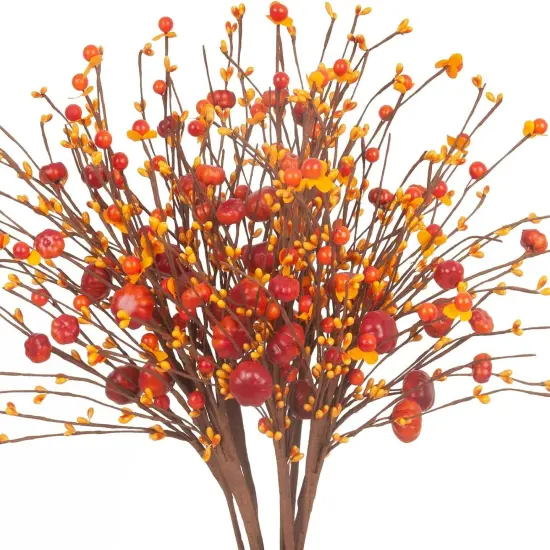 6 Pcs Artificial Fall Flowers Berry Stems {1}