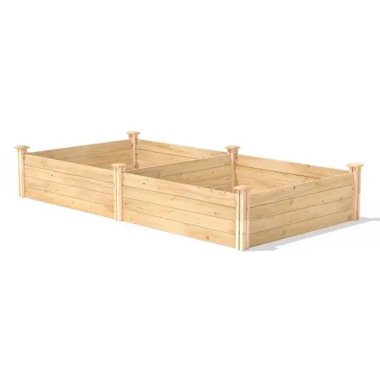 Cedar Wood Raised Garden Bed 4 ft x 8 ft for Easy Garden Setup {2}