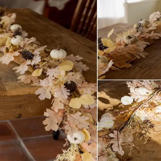 6FT Boho Fall Garland (Beige) {3}