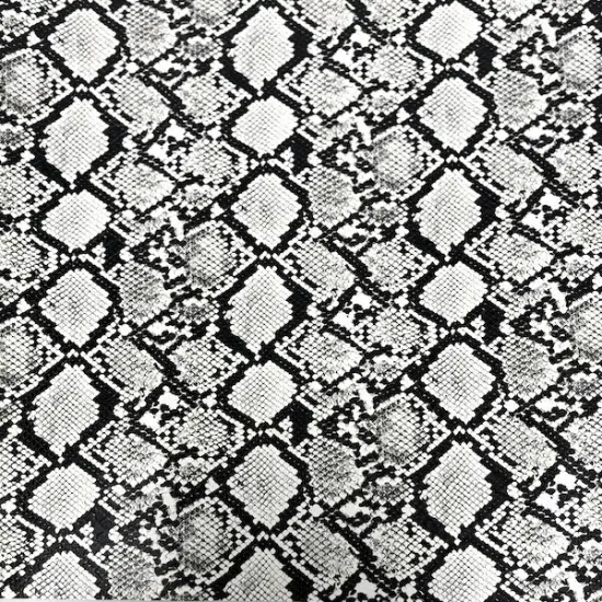 1 Yard Caicos Snake Skin Faux Leather Vinyl Fabric For Upholstery Handbags 54" Width White {1}