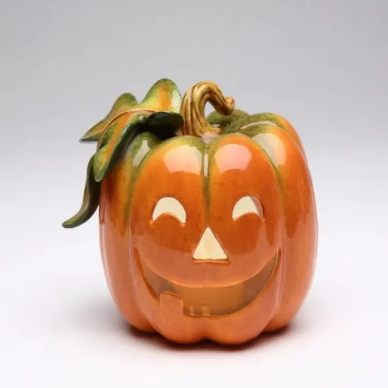 Ceramic Jack-o-Lantern Pumpkin Tealight Candle Holder, Home Décor, Gift for Her, Gift for Mom, Kitchen Décor, Fall Décor, Halloween Décor {3}