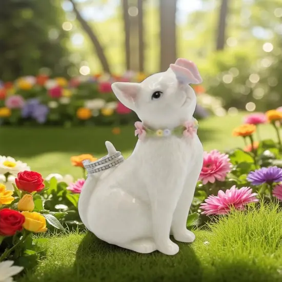 Ceramic White Cat With Butterfly Ring Holder, Home D&eacute;cor, Gift for Her, Gift for Mom, Kitchen D&eacute;cor, Cat Lovers Gift, Pet Loss Gift {2}