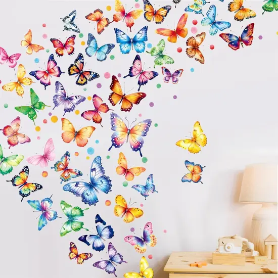 230+ PCS Large Butterfly Wall Decals {1}