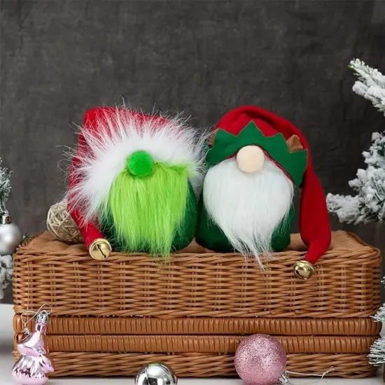 6PC Christmas Gnomes Plush for Table Tiered Tray Shelf Decor {3}